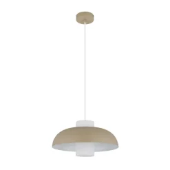 Globo Pendellamper > Lowe pendellampe, sandfarvet mat, Ø 38 cm, metal