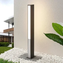 Lucande Terrassebelysning|Gadebelysning > Aegisa LED-vejlampe, 80 cm, antracit, metal, IP54