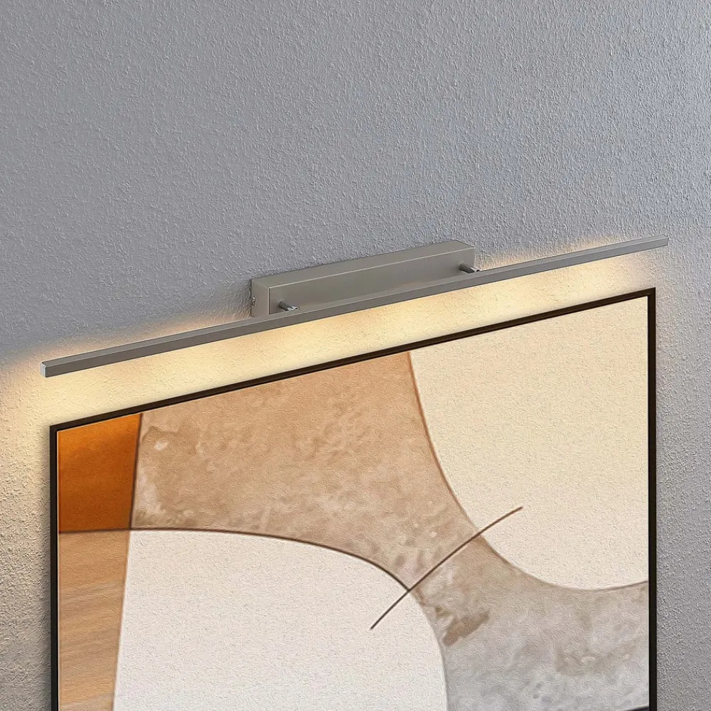 Gang|Væglamper ^ Lucande Alexis LED-gallerilampe 118 cm, mat nikkel