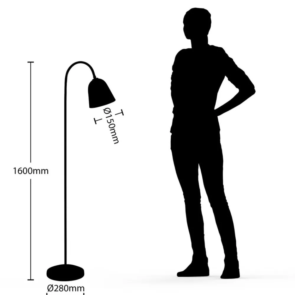 Lucande Gulvlamper|Gulvlamper > Anjita gulvlampe, glasskærm