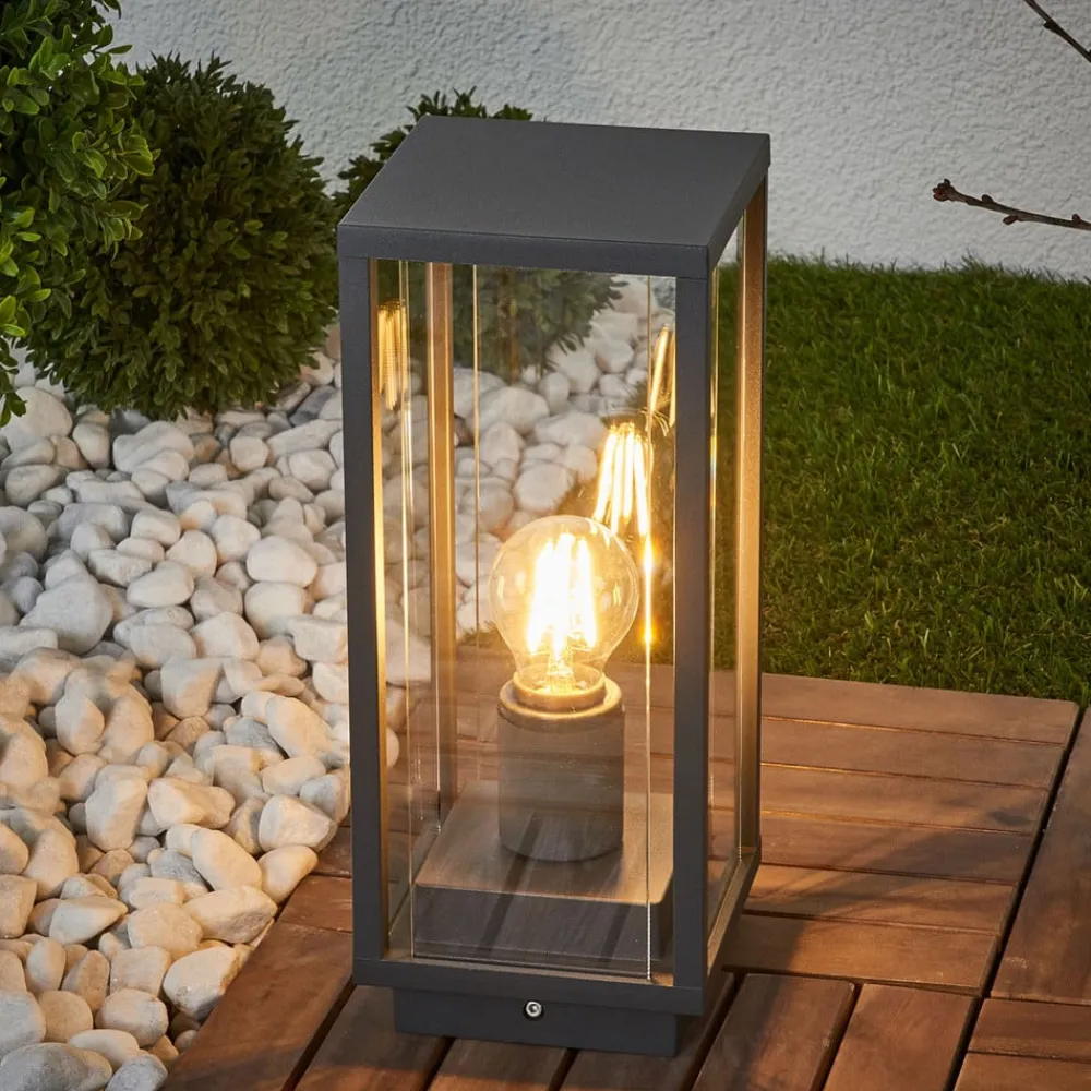 Lucande Terrassebelysning|Sokkellamper > Annalea sokkellampe, 35 cm, antracit, IP54