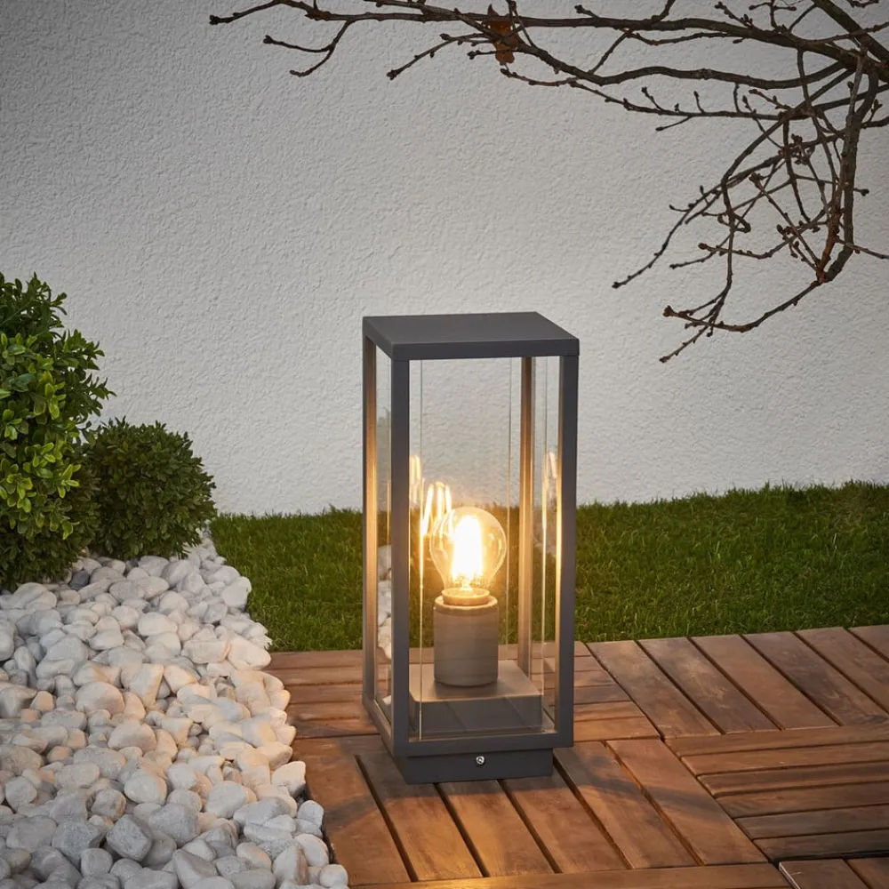 Lucande Terrassebelysning|Sokkellamper > Annalea sokkellampe, 35 cm, antracit, IP54
