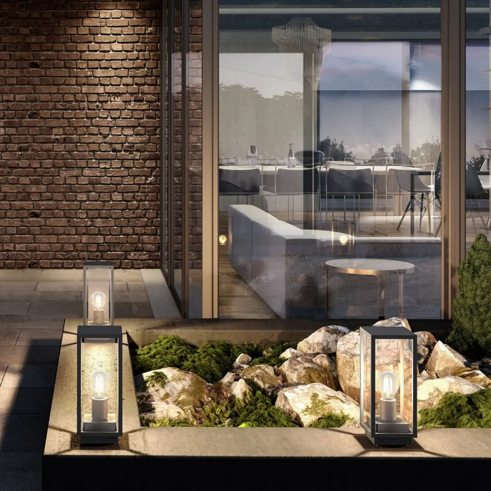 Lucande Terrassebelysning|Sokkellamper > Annalea sokkellampe, 35 cm, antracit, IP54
