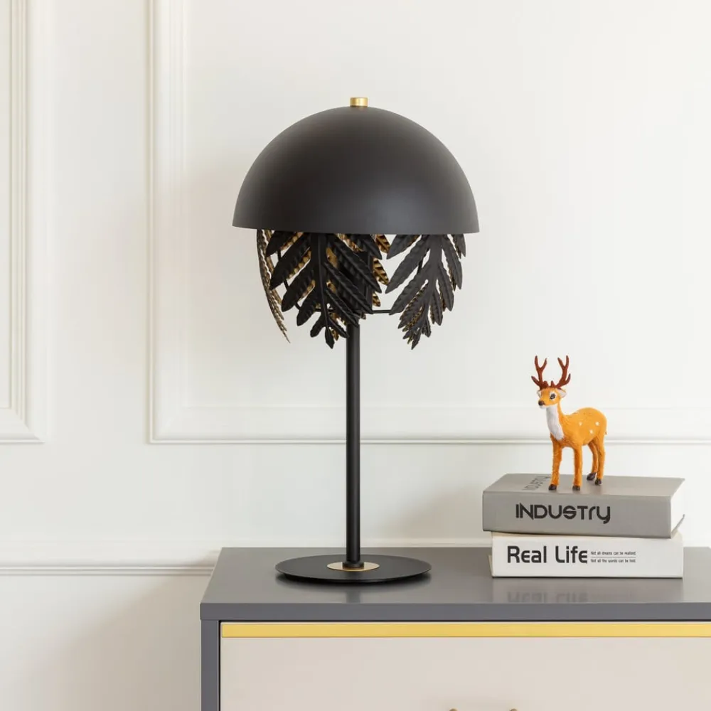 Lucande Bordlamper > Aparas bordlampe bladlook, sort-guld