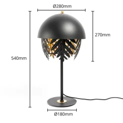 Lucande Bordlamper > Aparas bordlampe bladlook, sort-guld