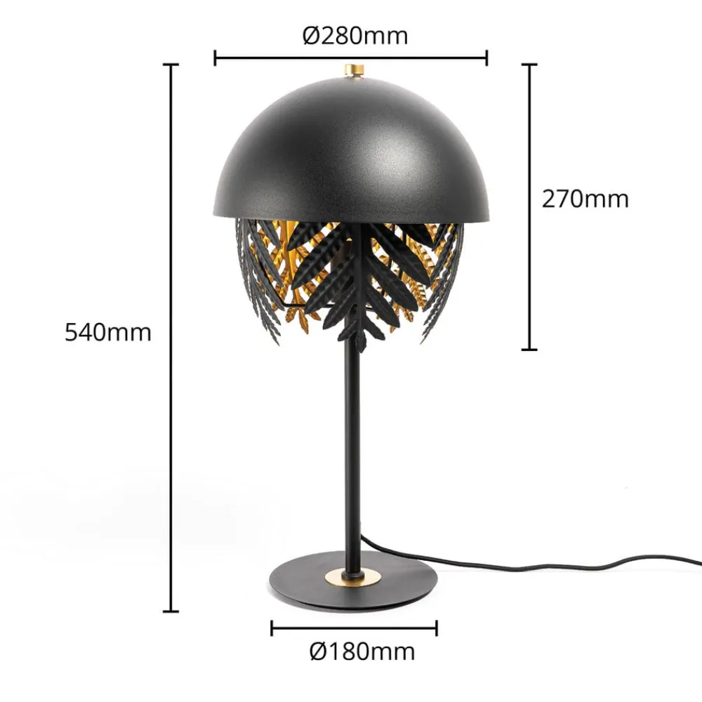 Lucande Bordlamper > Aparas bordlampe bladlook, sort-guld