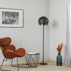 Lucande Gulvlamper > Aparas gulvlampe, bladlook, sort-guld