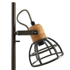 Lindby Gulvlamper|Gulvlamper > Lucande Arinthea gulvlampe, 2-lys, sort, stål, E14