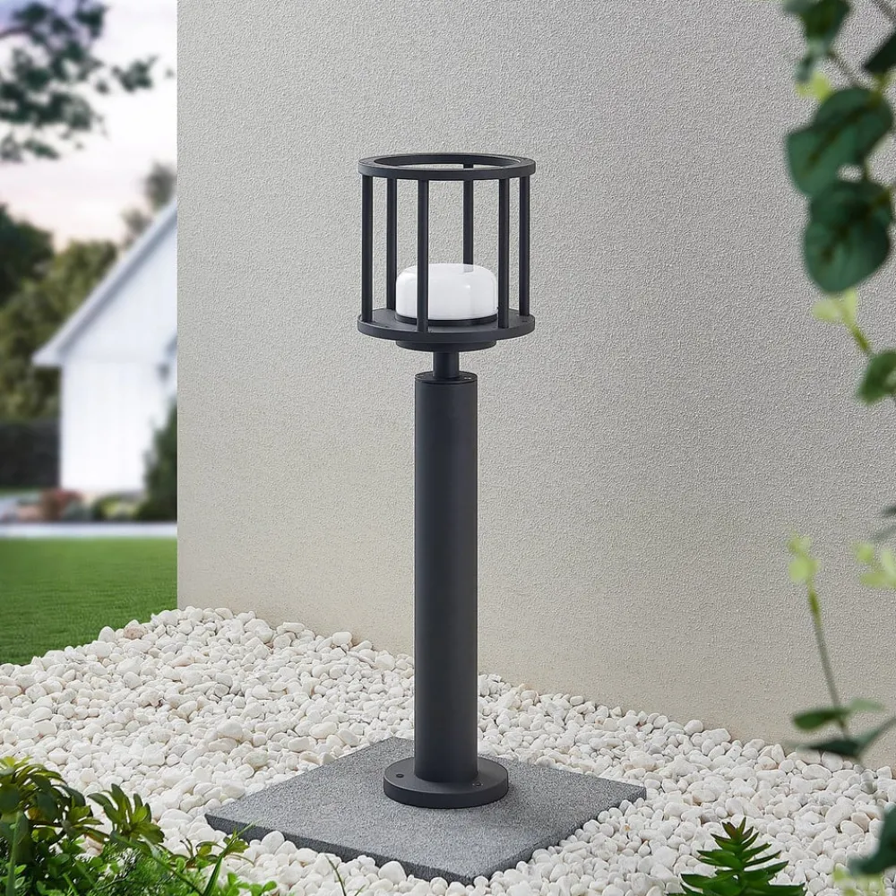 Lucande Gadebelysning > Berenike 60 cm vejlampe, mørkegrå, metal, GX53