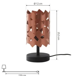 Lucande Bordlamper > bordlampe Aeloria, kobber, jern, Ø 12 cm, E27