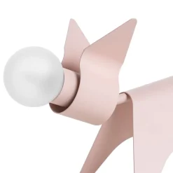 Bordlamper ^ Lucande bordlampe Idalina, kat, pink, jern, 38 cm