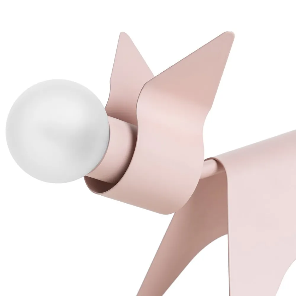 Bordlamper ^ Lucande bordlampe Idalina, kat, pink, jern, 38 cm