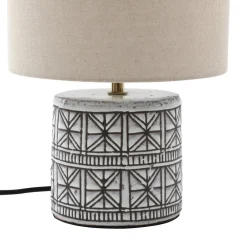 Bordlamper ^ Lucande bordlampe Thalorin, 36,5 cm, sort/hvid, keramik