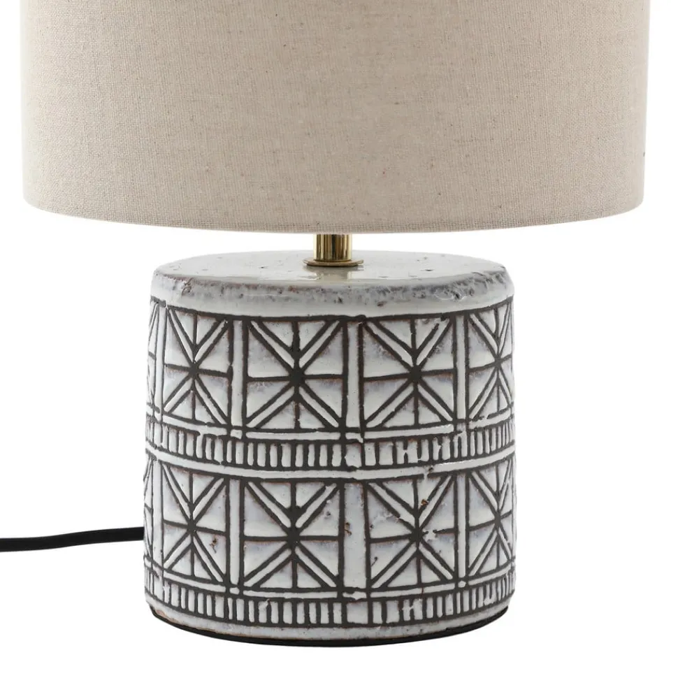 Bordlamper ^ Lucande bordlampe Thalorin, 36,5 cm, sort/hvid, keramik