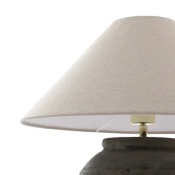 Lucande Bordlamper > bordlampe Thalorin, højde 46 cm, grå, keramik