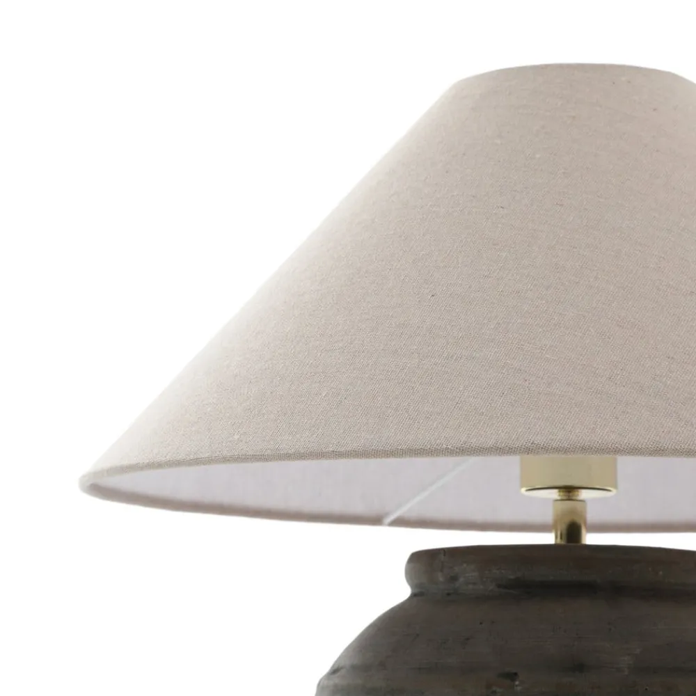 Lucande Bordlamper > bordlampe Thalorin, højde 46 cm, grå, keramik