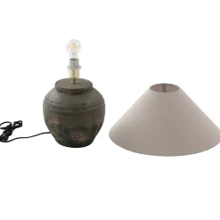 Lucande Bordlamper > bordlampe Thalorin, højde 46 cm, grå, keramik