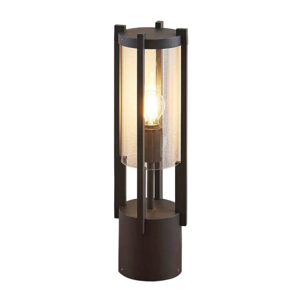 Terrassebelysning|Sokkellamper ^ Lucande Brienne sokkellampe, 50 cm, antracit, metal