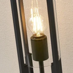 Terrassebelysning|Sokkellamper ^ Lucande Brienne sokkellampe, 50 cm, antracit, metal