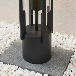 Terrassebelysning|Sokkellamper ^ Lucande Brienne sokkellampe, 50 cm, antracit, metal