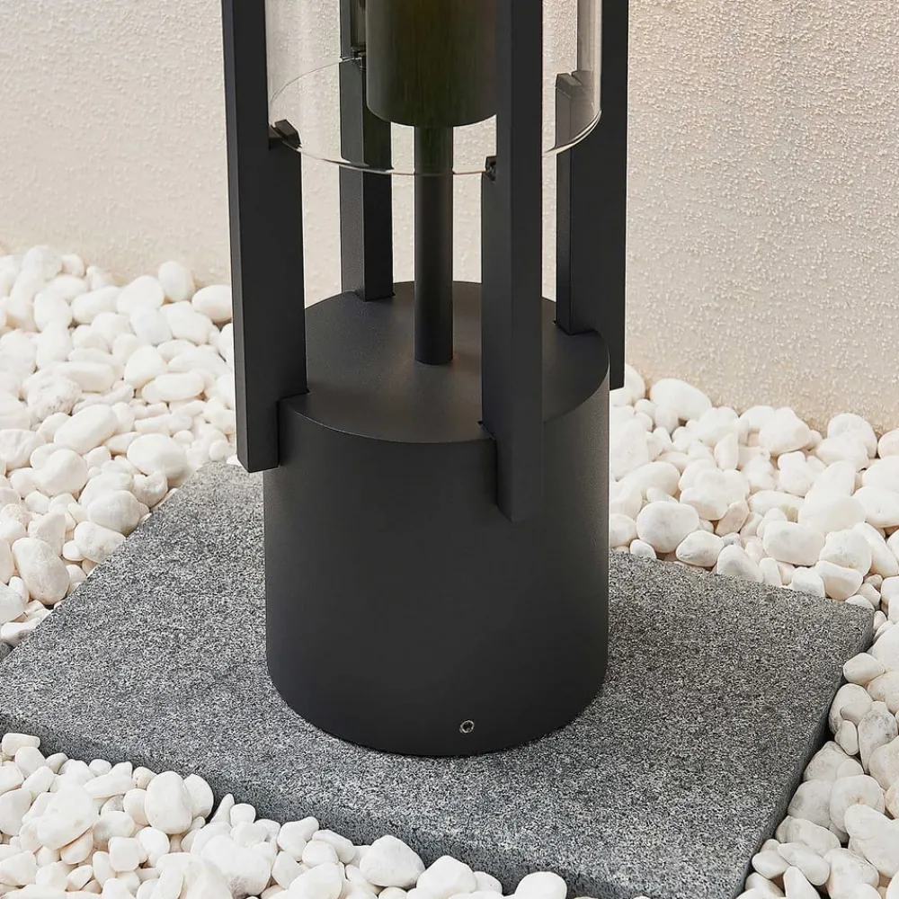 Terrassebelysning|Sokkellamper ^ Lucande Brienne sokkellampe, 50 cm, antracit, metal