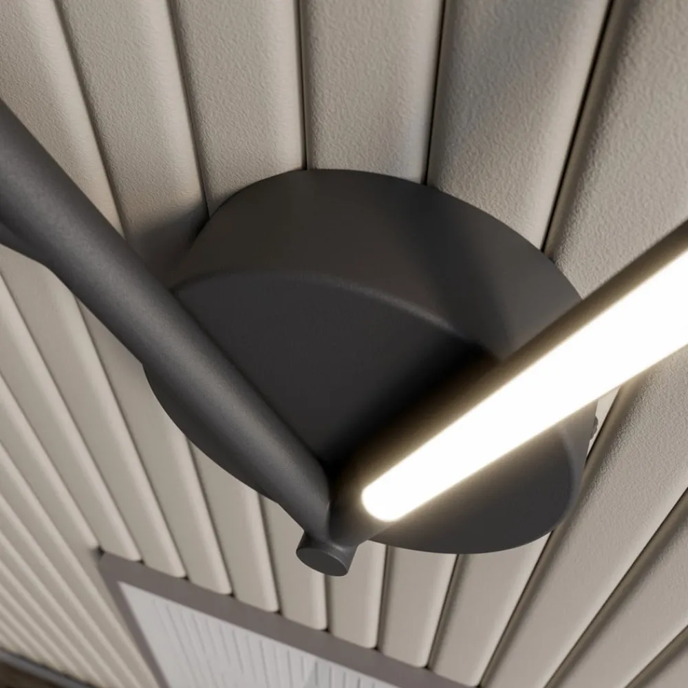 Lucande Væglamper > Cuerno LED-væglampe i sort-hvid