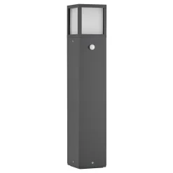 Gadebelysning Med Sensor|Terrassebelysning ^ Lucande Dewari vejlampe, bevægelsessensor, E27, 65 cm, IP54