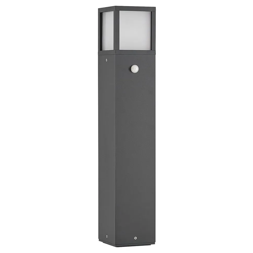 Gadebelysning Med Sensor|Terrassebelysning ^ Lucande Dewari vejlampe, bevægelsessensor, E27, 65 cm, IP54