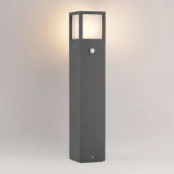 Gadebelysning Med Sensor|Terrassebelysning ^ Lucande Dewari vejlampe, bevægelsessensor, E27, 65 cm, IP54