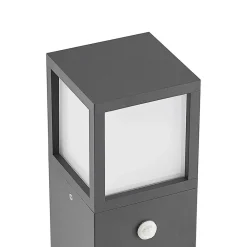Gadebelysning Med Sensor|Terrassebelysning ^ Lucande Dewari vejlampe, bevægelsessensor, E27, 65 cm, IP54