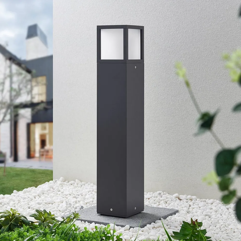 Lucande Terrassebelysning|Gadebelysning > Dewari vejlampe, E27, 65 cm, mørkegrå, IP54