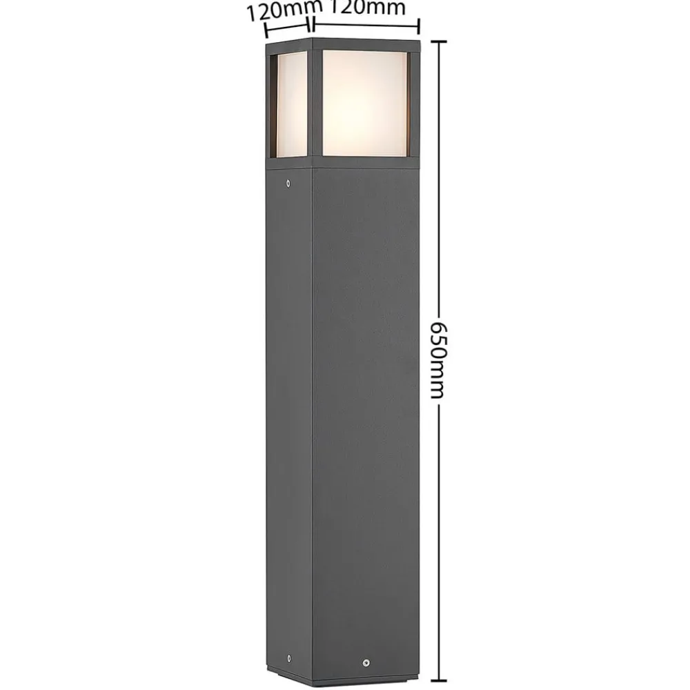 Lucande Terrassebelysning|Gadebelysning > Dewari vejlampe, E27, 65 cm, mørkegrå, IP54
