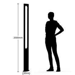 Lygtepæle ^ Lucande Dovino LED-lygtepæl, 200 cm