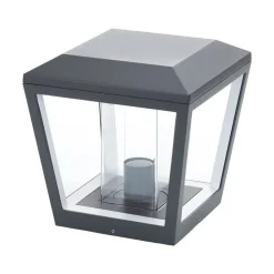 Lucande Sokkellamper > Dunia sokkellampe, antracit, metal, 24 cm, IP54
