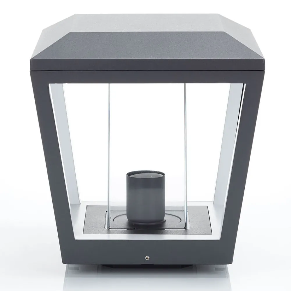 Lucande Sokkellamper > Dunia sokkellampe, antracit, metal, 24 cm, IP54