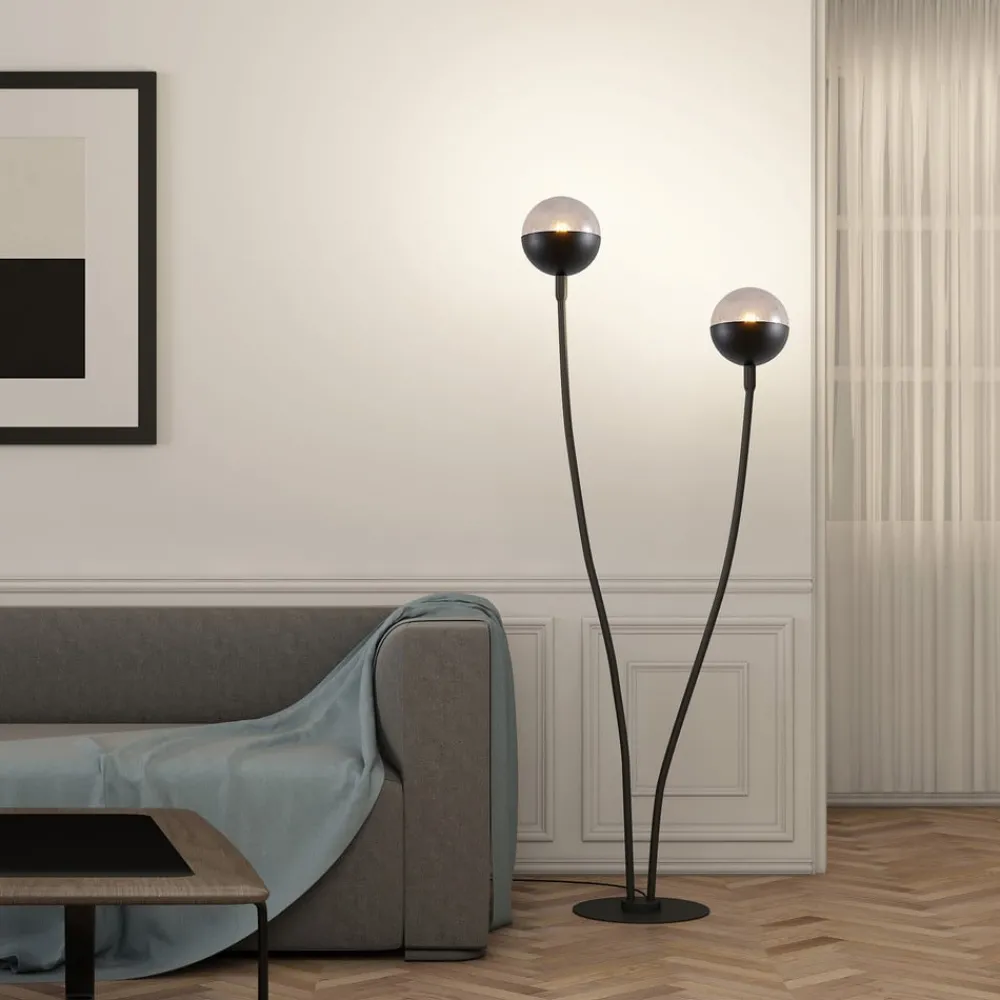Gulvlamper ^ Lucande Dustian gulvlampe, 2 lyskilder