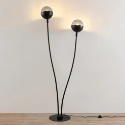 Gulvlamper ^ Lucande Dustian gulvlampe, 2 lyskilder
