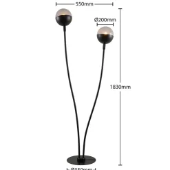 Gulvlamper ^ Lucande Dustian gulvlampe, 2 lyskilder