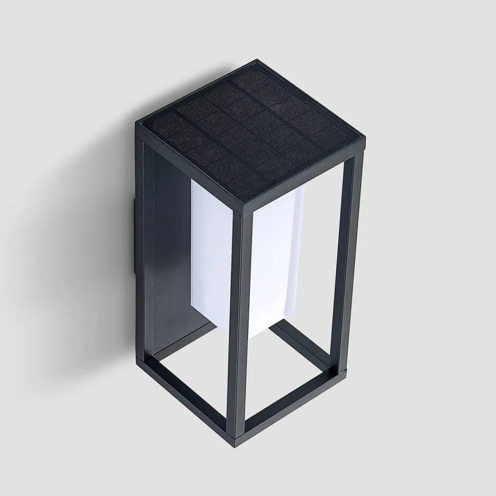 Solcellelamper ^ Lucande Eliel LED-solcellevæglampe