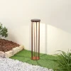 Solcelle Lampe Med Sensor|Solcellelamper ^ Lucande Evelis LED-vejlampe, rustfarvet, aluminium, sensor