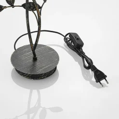 Lucande Pendellamper|Bordlamper > Evory bordlampe, 48 cm, 2 lyskilder, sort/guld, G9