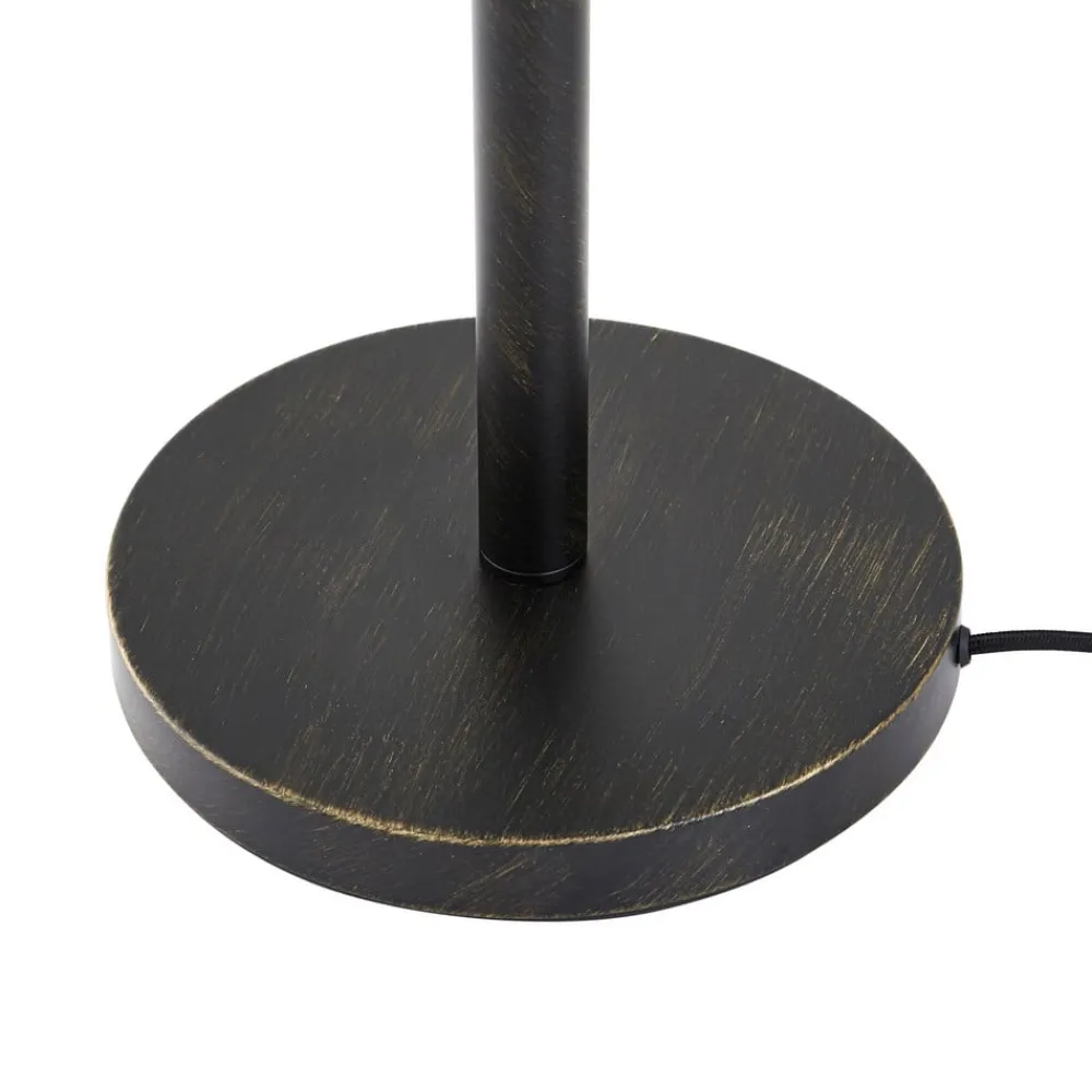 Lucande Gulvlamper|Gulvlamper > Evory gulvlampe, 160 cm, 3 lyskilder, sort/guld, G9