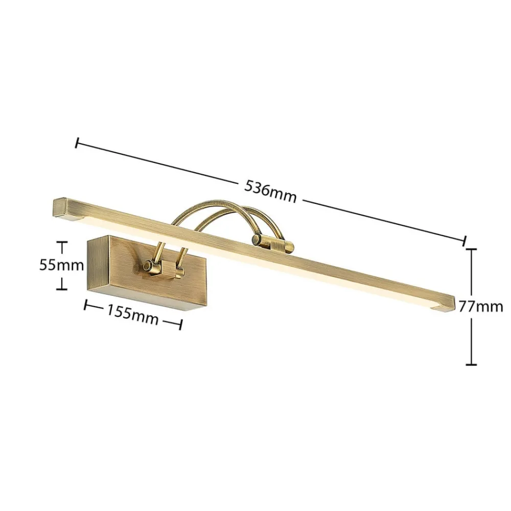 Lucande Gang|Pendellamper > Felena LED-gallerilampe, antik messing