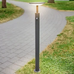 Lucande Gadebelysning Med Sensor|Terrassebelysning > Fenia LED-vejlampe, 100 cm, sensor, IP54, antracit