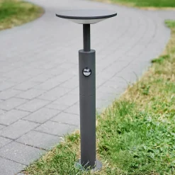 Gadebelysning Med Sensor|Terrassebelysning ^ Lucande Fenia LED-vejlampe, 60 cm, sensor, IP54, antracit