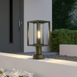 Terrassebelysning|Sokkellamper ^ Lucande Ferda sokkellampe, 37 cm, antracit, IP44