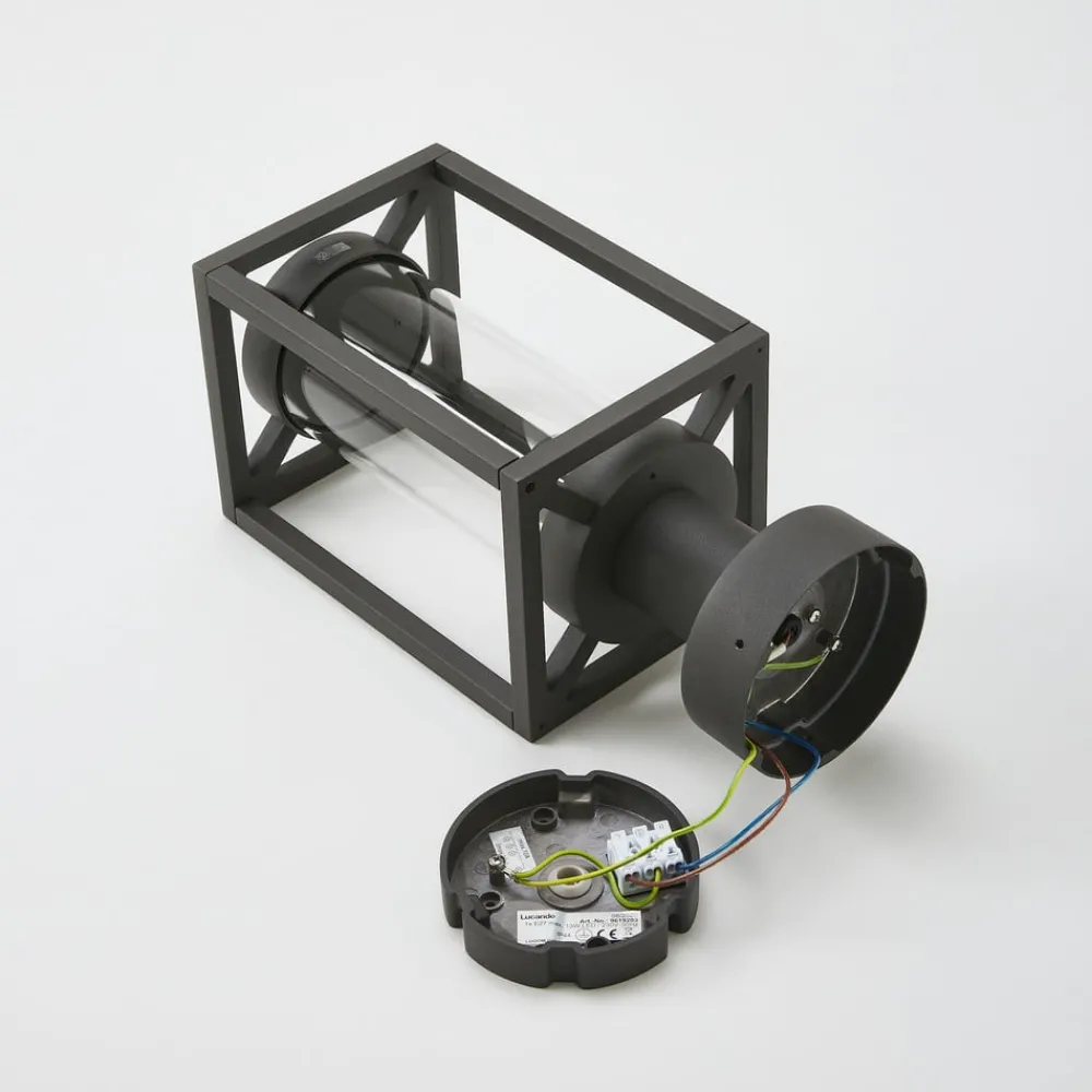 Terrassebelysning|Sokkellamper ^ Lucande Ferda sokkellampe, 37 cm, antracit, IP44