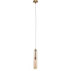 Lucande Pendellamper > Freylin pendel, 1-lys, rav, glas, 6 cm