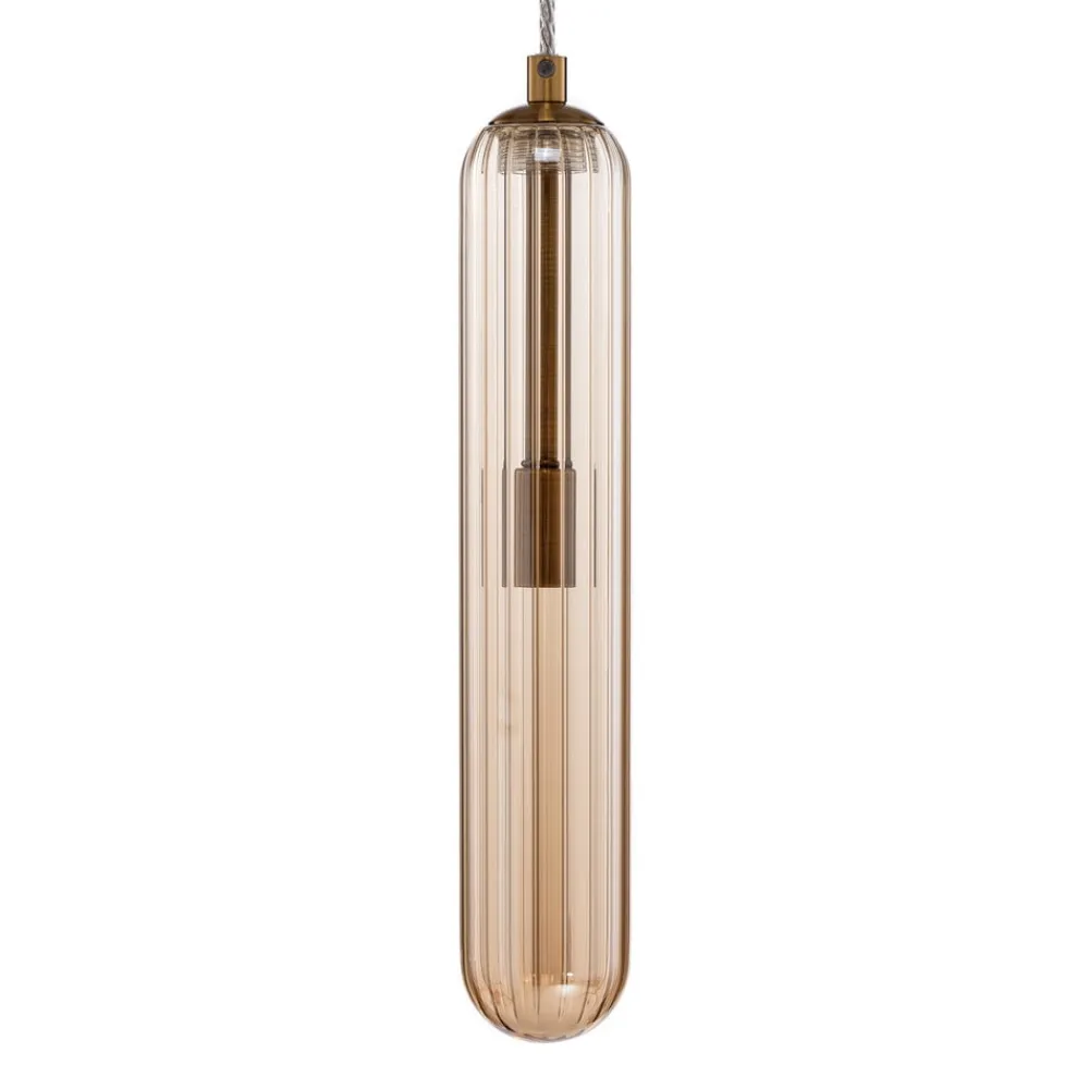Lucande Pendellamper > Freylin pendel, 1-lys, rav, glas, 6 cm