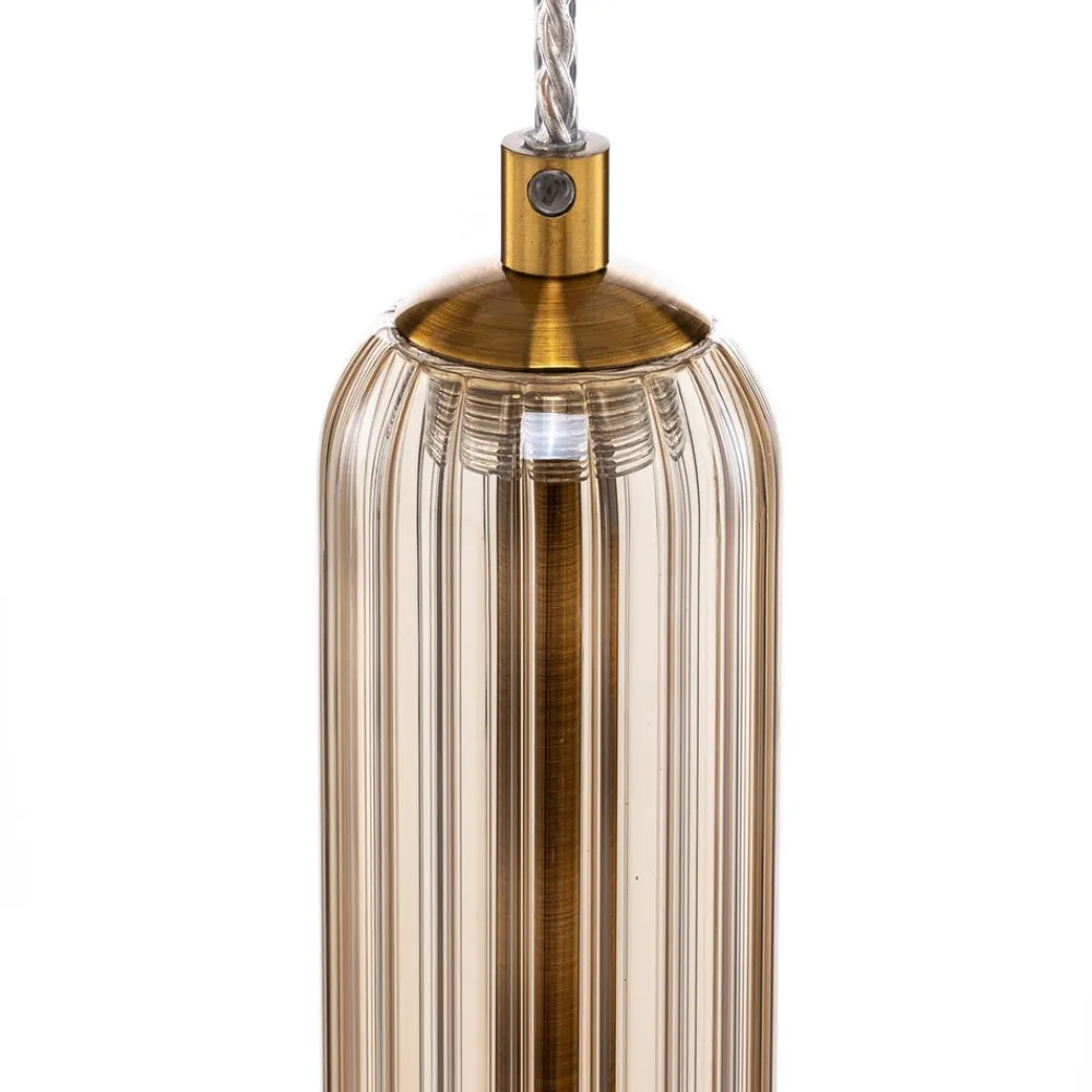 Lucande Pendellamper > Freylin pendel, 1-lys, rav, glas, 6 cm